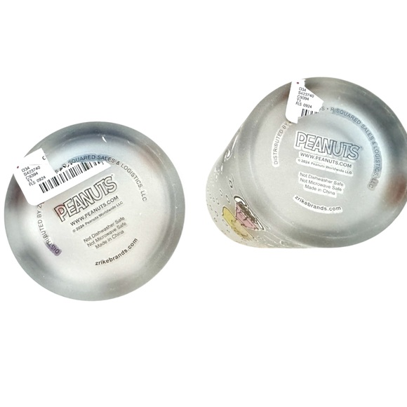 Peanuts Puffer Snoopy Winter Christmas Glasses Set of 2 – Rare Holiday Brand New - Picture 5 of 5